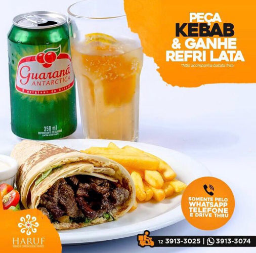 Ganhe Refrigerante no Kebab Haruf